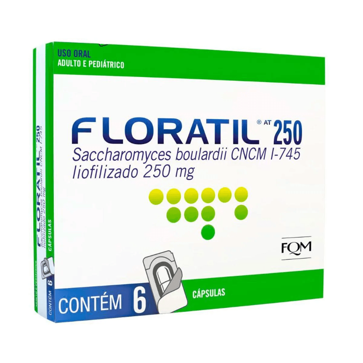 Floratil AT 250MG Cápsula gelatinosa dura - Caixa com 6 Cápsulas